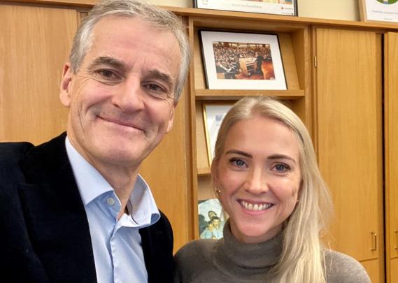 Jonas Gahr Støre og Lill Sverresdatter Larsen