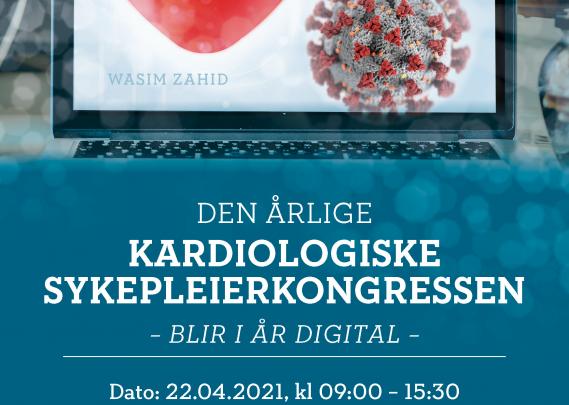 Bilde av flyer til årets kardiologiske sykepleierkongress 2021