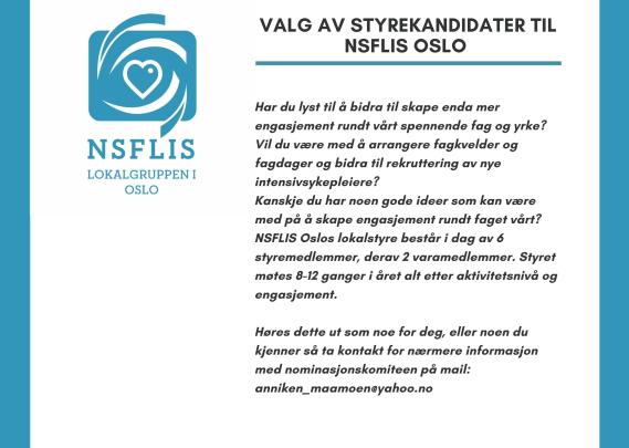 Valg av styrekandidater til NSFLIS Oslo