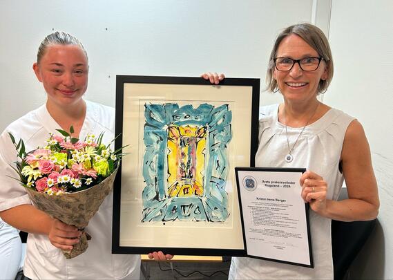 Prisvinner Kristin Irene Berger og fylkeleder