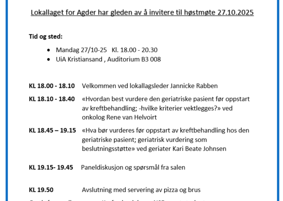 Plakat høstmøte kreftsykepleierne