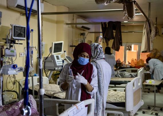 Sykehus med helsearbeidere i Sudan
