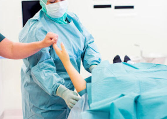 Kirurgisk dekking av arm