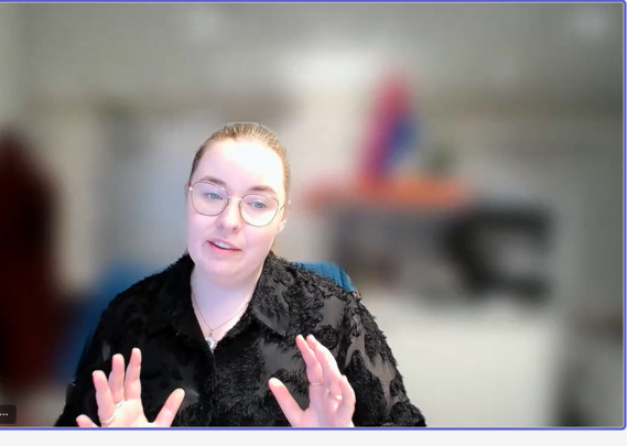 Studentleder ønsker velkommen til webinar