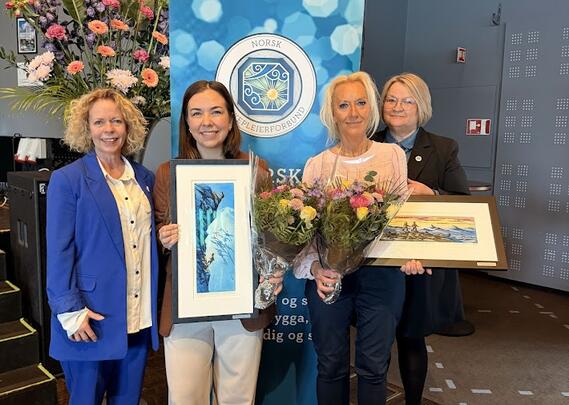 Prisvinnere sammen med fylkesleder og nestleder i Nordland