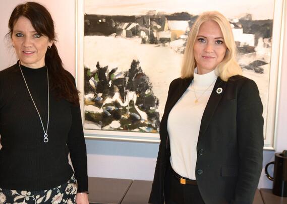 Spekter-leder Anne Kari Bratten og NSF-leder Lill Sverresdatter Larsen