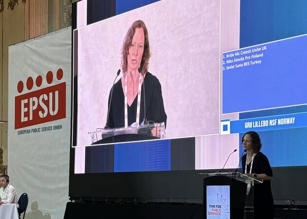 EPSU med uttalelse om å slå ring om demokratiske verdier.