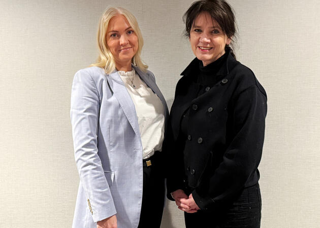NSF-leder Lill Sverresdatter Larsen og Spekter-leder Anne Kari Bratten