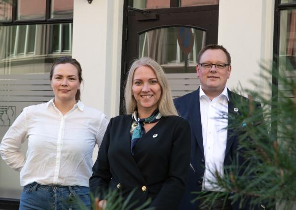Forbundsledelsen - f.v. Silje Naustvik, Lill Sverresdatter Larsen og Kai Øivind Brenden.