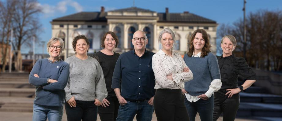 Gruppebilde av alle på fylkeskontoret i vestfold og Telemark