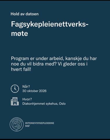 Fagsykepleiernettverksmøte