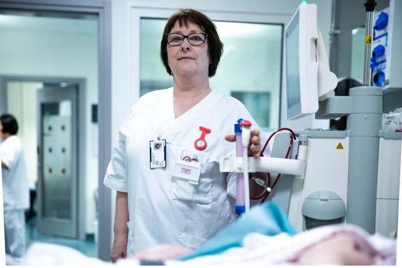 Nyresykepleier og medlem Inger Bersås ved Kirkenes sykehus