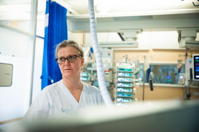 Intensivsykepleier og medlem Kari Bue ved Rikshospitalet i Oslo
