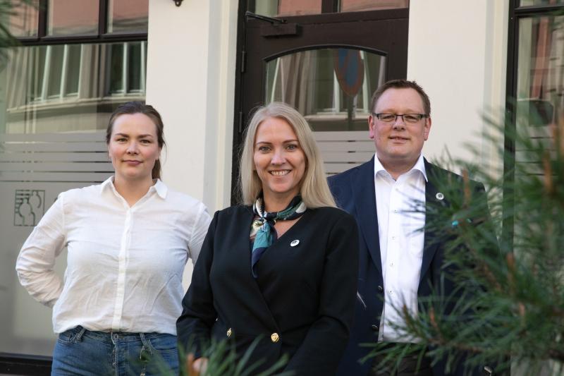 Forbundsledelsen - f.v. Silje Naustvik, Lill Sverresdatter Larsen og Kai Øivind Brenden.