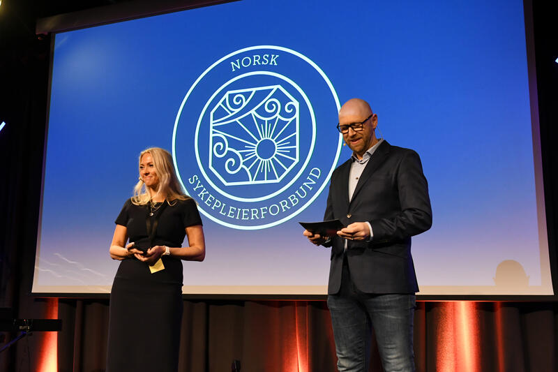 Forbundsleder Lill Sverresdatter Larsen og generalsekretær Rune Hallingstad