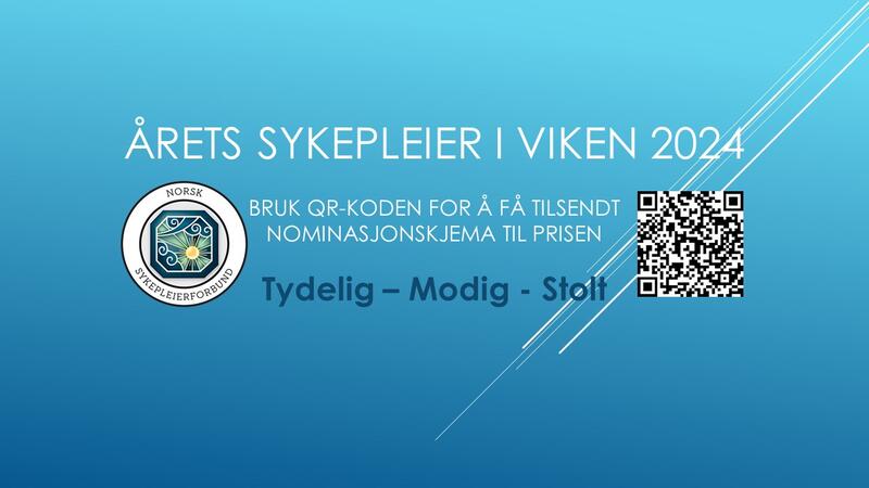 Årets sykepleier i Viken 2024 qr kode