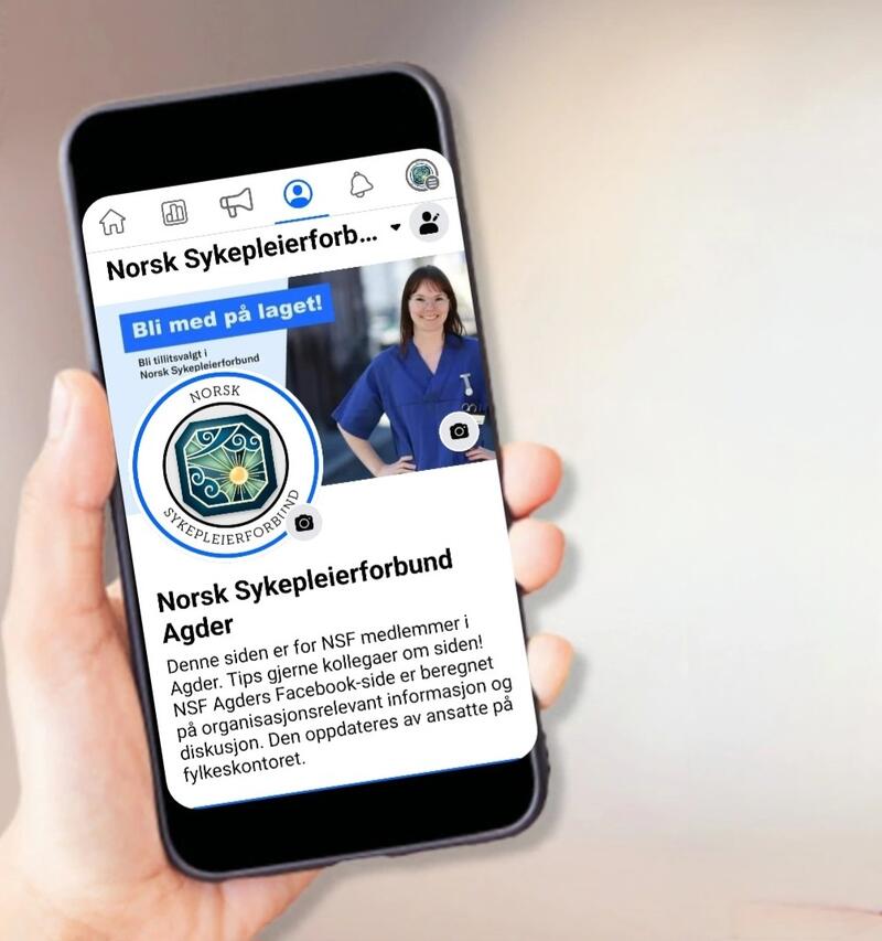 NSF Agder på sosiale media Facebook
