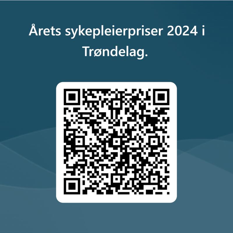 QR-kode med lenke til årets sykepleierpriser i Trøndelag 2024