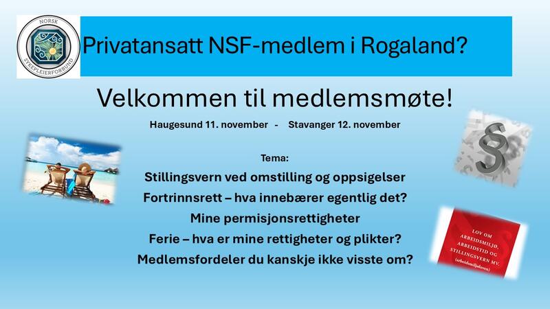 Plakat - medlemsmøter for privatansatte