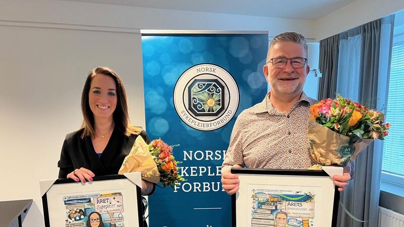 I 2024 mottok Therese Daleng Bjørnnes og Pål Schreiner Mathiesen utmerkelsene som henholdsvis Årets sykepleier og Årets sykepleierleder i Troms og Finnmark. 