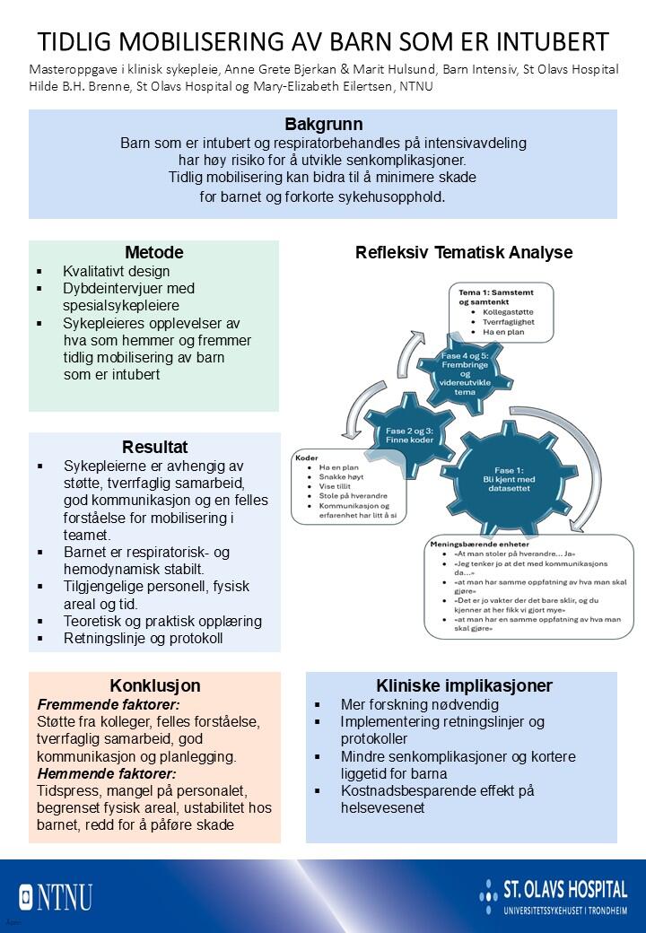 Tidlig mobilisering av intuberte barn