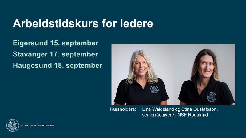 Arbeidstidskurs for ledere i Rogaland 2026