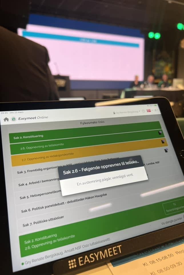 Bilde av det digitale møtesystemet