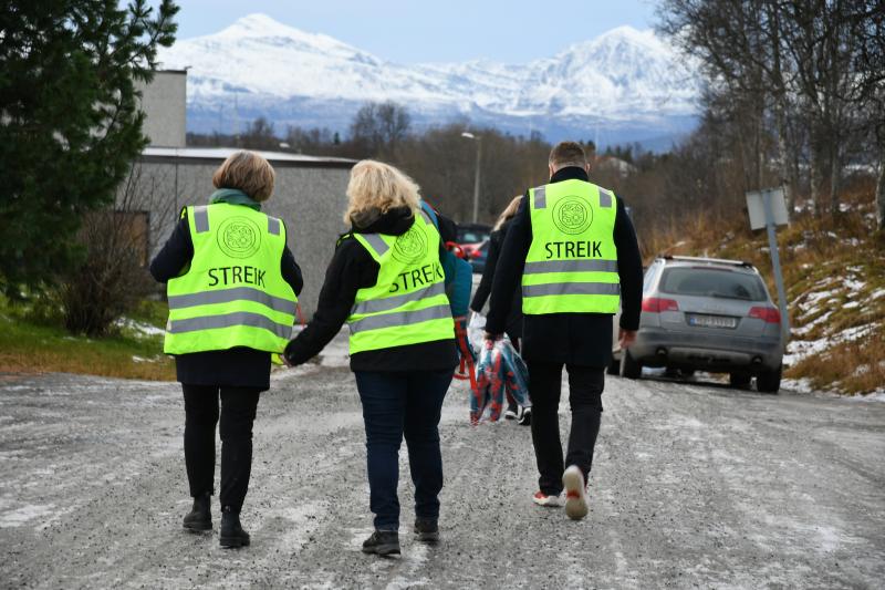 Illustrasjonsbilde av streikende fra Norsk Sykepleierforbund